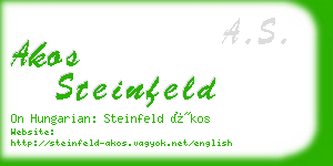 akos steinfeld business card